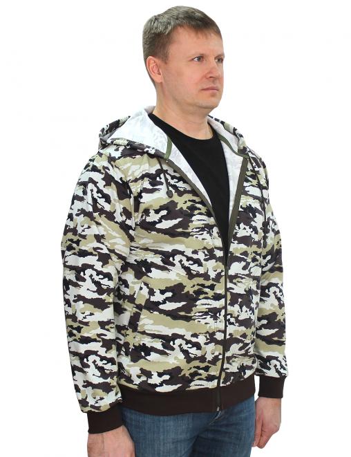 Толстовка на молнии БАСТИОН RS тк.Футер петельный цв.Камуфляж 4974