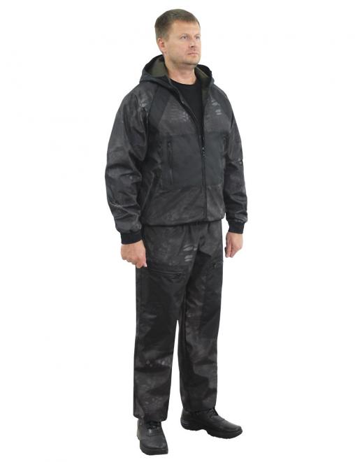 Костюм БЕРКУТ-DEMI RS тк.Polarfleece цв.Питон чёрный