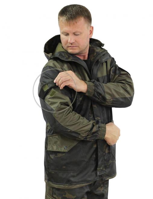 Костюм ГОРКА-ДЕМИ  RS тк.Polarfleece цв.Мультикам черный