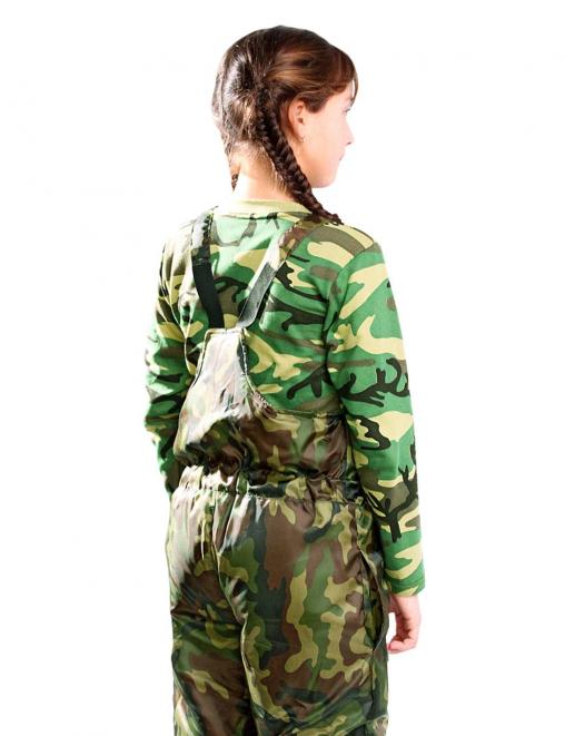 Полукомбинезон детский утеплённый цв.Зеленый КМФ