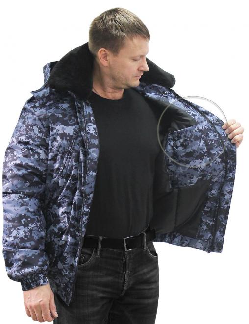 Куртка ОХРАННИК тк.Оксфорд цв.Цифра Синяя 