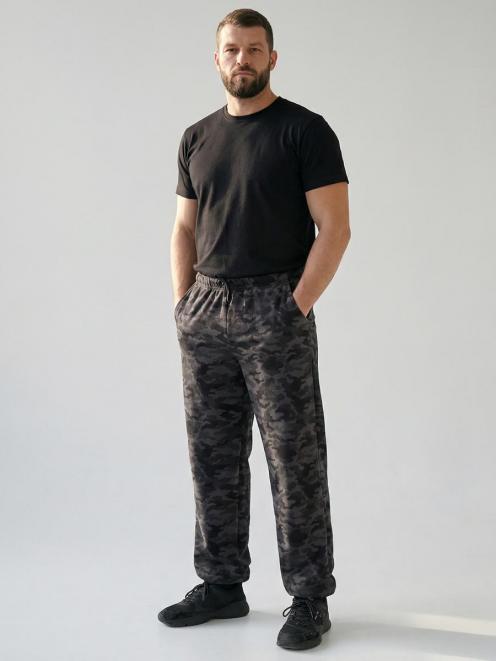 Трико мужское ТОРНАДО тк.Футер  цв.Черный КМФ Рубеж