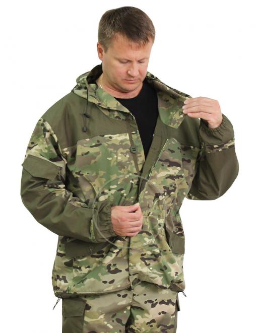 Костюм ГОРКА NEW тк.Рип-стоп цв.Мультикам с накладками