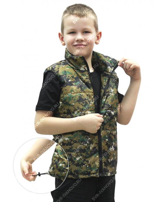 Жилет детский утеплённый RS цв.Цифра Нато