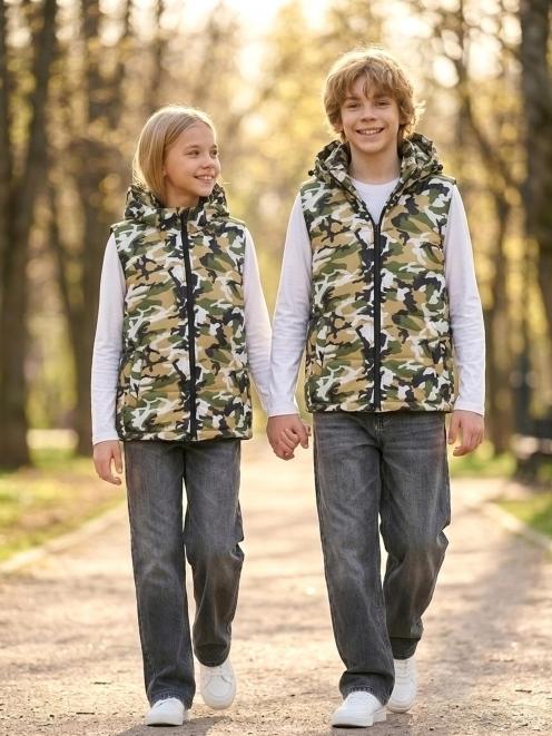 Жилет детский утеплённый СТАЛКЕР RS цв.НАТО КМФ