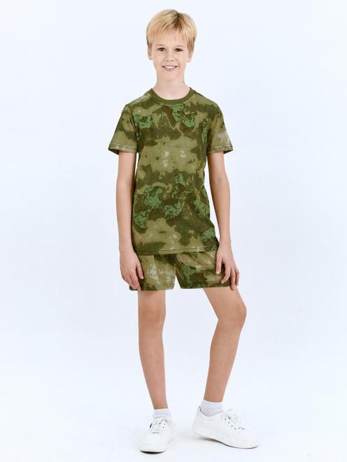 Комплект детский ЗАРНИЦА ЛЕТО с шортами цв.Мох/Атак Зеленый