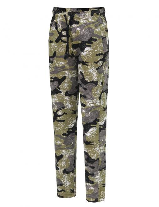 Брюки спортивные детские ЭКСТРИМ RS тк.Футер цв.Камуфляж V-100