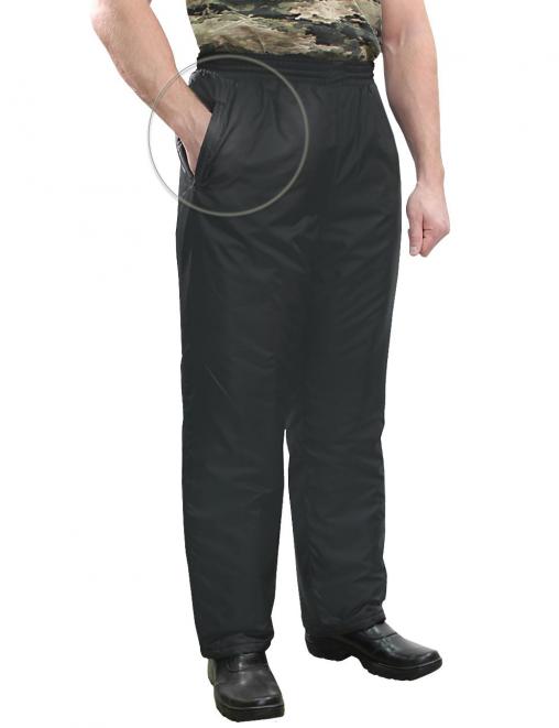 Брюки утеплённые ВИХРЬ тк.Смесовая цв.Чёрный