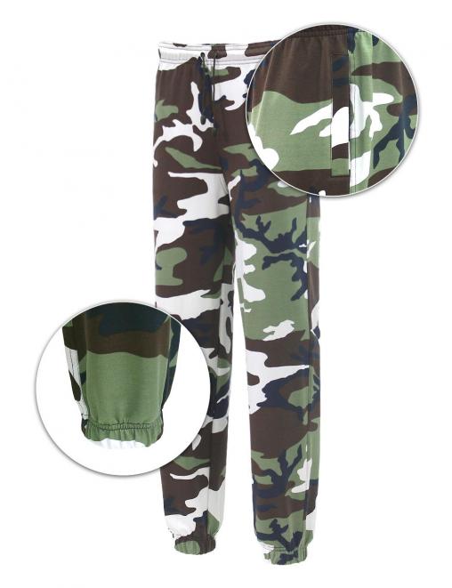 Трико мужское ТОРНАДО тк.Футер цв.Бело-зелёный КМФ 3746