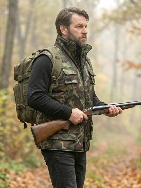 Жилет утеплённый БУРАН RS тк.Оксфорд цв.Зеленый КМФ