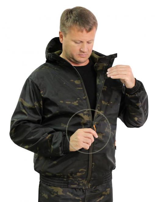 Костюм ДЕМИСЕЗОННЫЙ ГОРИЗОНТ тк.Полифлис мини цв.Мультикам Черный