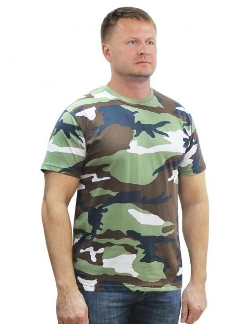 Футболка цв.Бело-зелёный КМФ 3746 