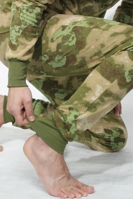 Белье нательное без начёса тк.Кулирка цв.Мох/Атак Зеленый