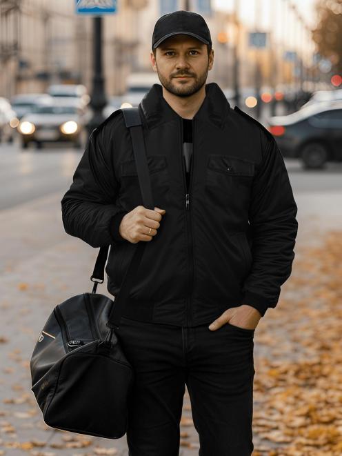 Ветровка ОХРАНА тк.Дюспа цв.Чёрный 