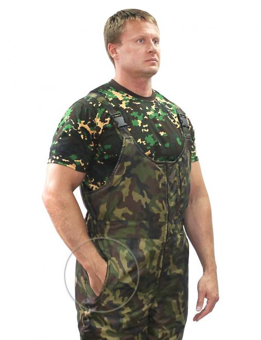 Полукомбинезон утеплённый RS тк.Оксфорд цв.Зеленый КМФ