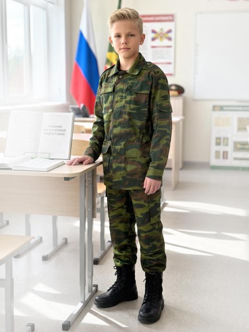 Костюм детский ВОЕННО-ПОЛЕВОЙ тк.Смесовая цв.Флора
