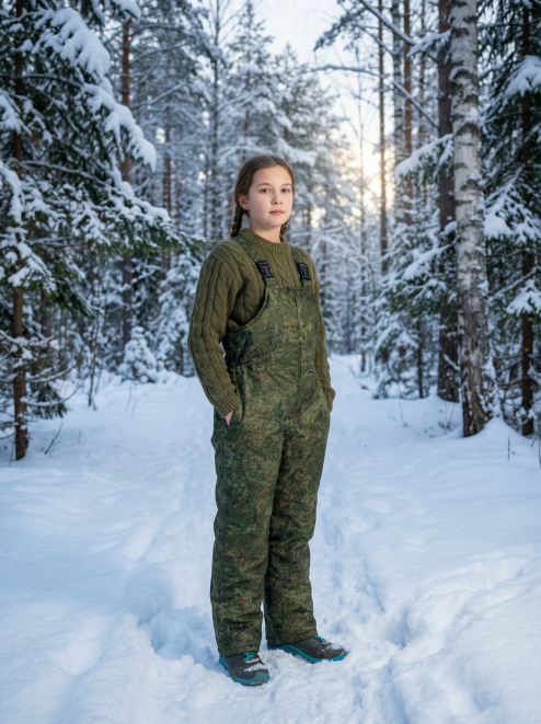 Полукомбинезон детский утеплённый цв.Цифра