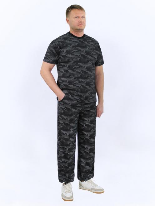 Костюм трикотажный ЛЕГИОН мужской цв.Blur КМФ черный new