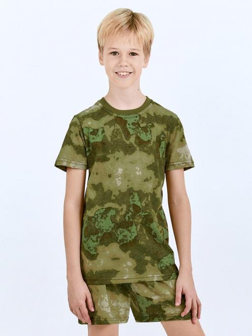Комплект детский ЗАРНИЦА ЛЕТО с шортами цв.Мох/Атак Зеленый