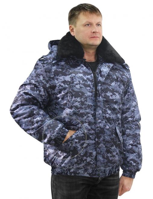 Куртка ОХРАННИК тк.Оксфорд цв.Цифра Синяя 