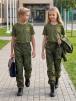 Футболка детская КАДЕТ герб цв.Олива