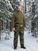 Брюки утеплённые ВИХРЬ тк.Смесовая цв.Зеленый КМФ