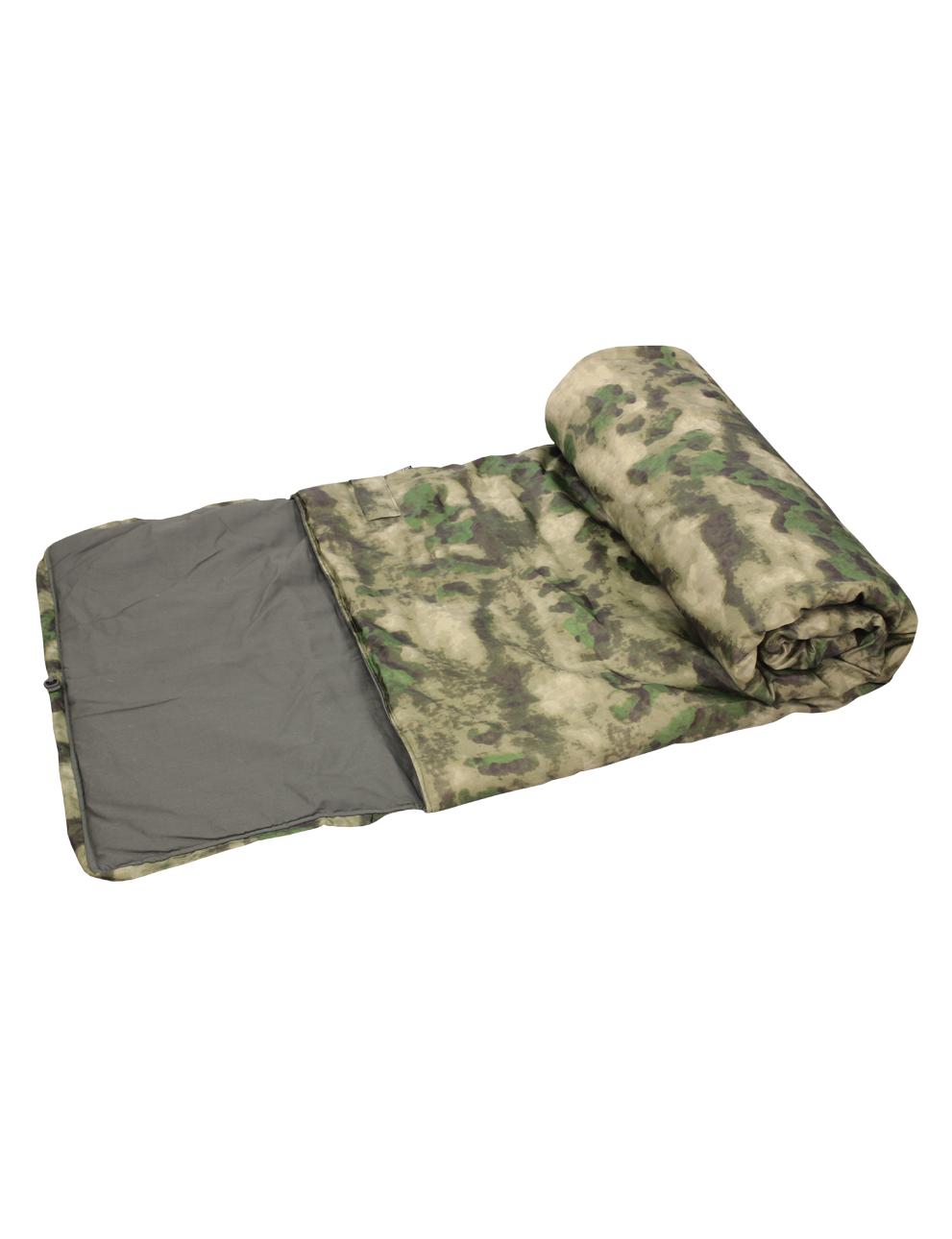 Спальный мешок-одеяло с подголовником цв.Атак Зелёный