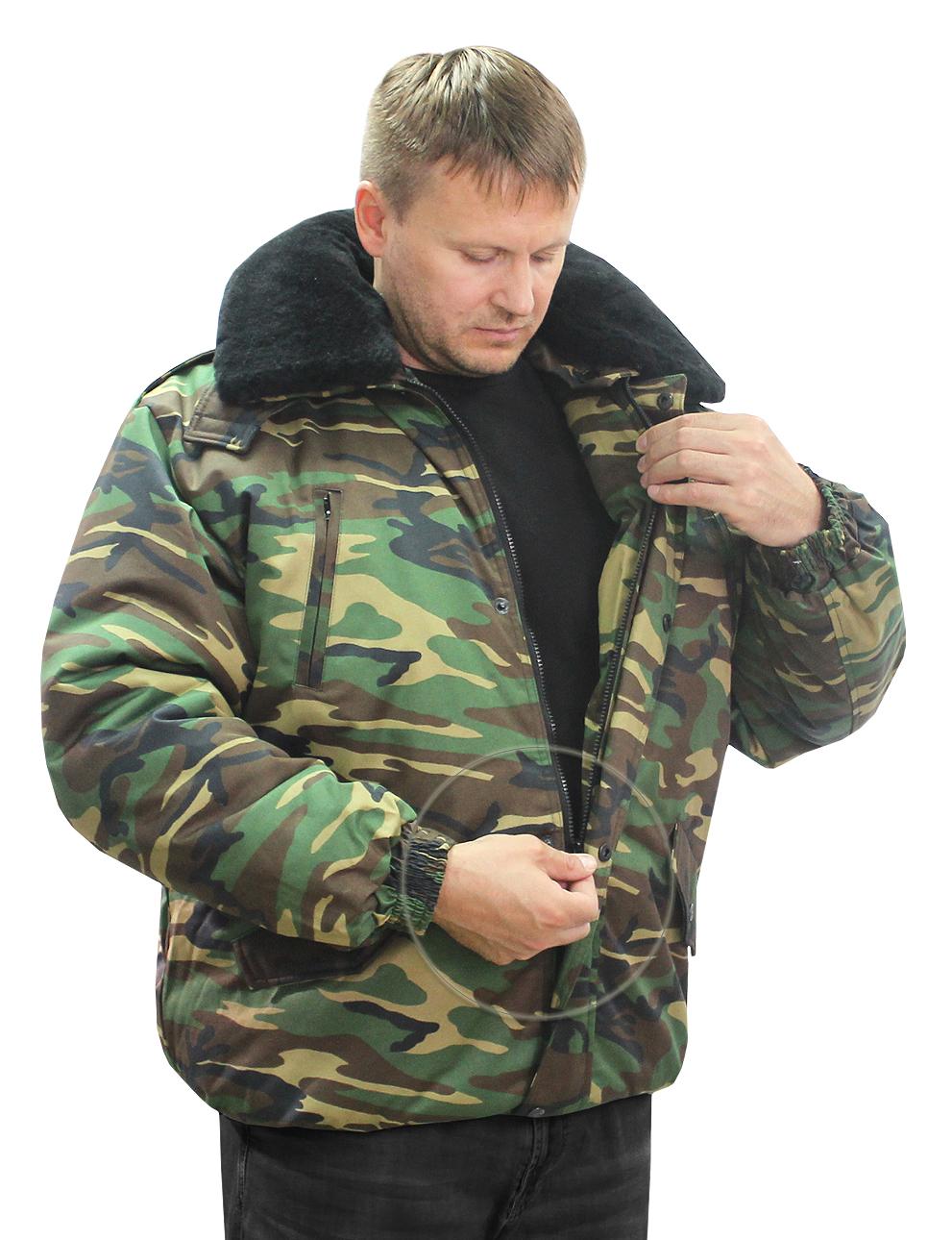 Куртка Норд тк.Смесовая Могилёв цв.Зеленый КМФ 